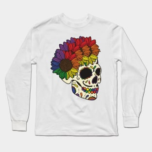 Pride Sugar Skull Long Sleeve T-Shirt